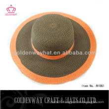 2013 Summer Ladies Plain Church Hat Brown